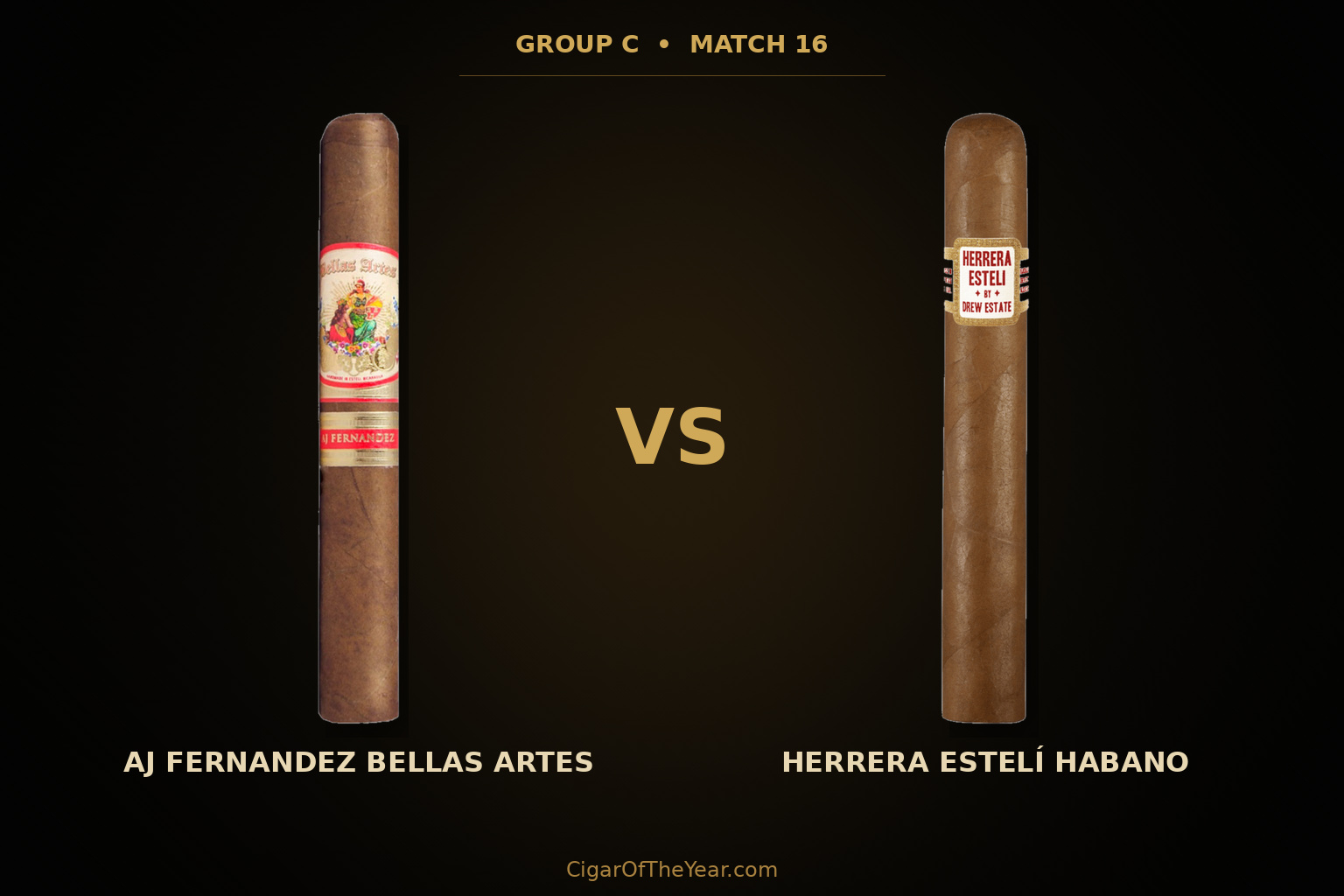 AJ Fernandez Bellas Artes vs Herrera Esteli Habano in Match M16