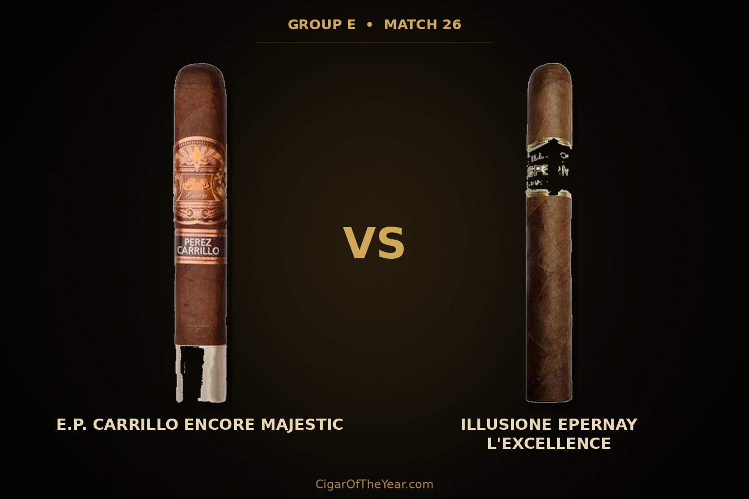 E.P. Carrillo Encore Majestic vs Illusione Epernay L'Excellence in Match M26