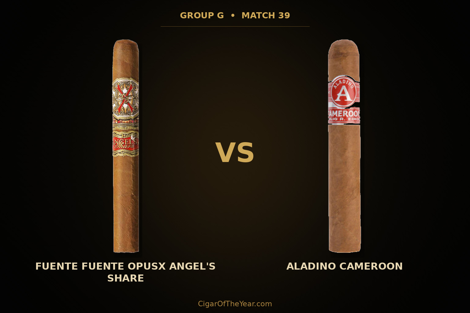 Fuente Fuente OpusX Angel's Share vs Aladino Cameroon in Match M39